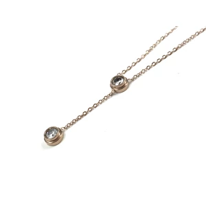 RoseGold steel necklace with howlite