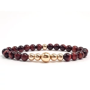 Macskaszem arany gyöngy karkötő