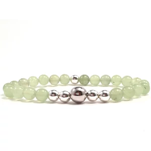 Jáde ezüst gyöngy karkötő