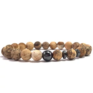 Jáspis titán gyöngy karkötő