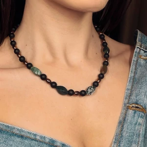 Ónix lánc acháttal