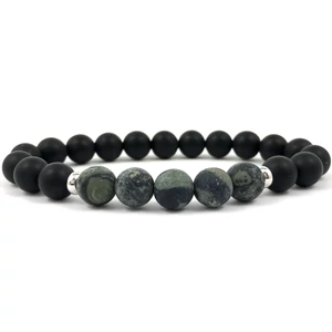 Matt ónix és kambaba jáspis karkötő