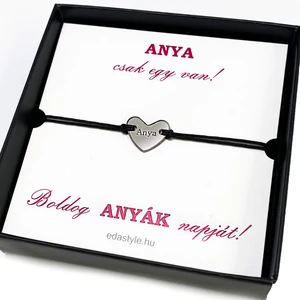 Szeretlek Anya zsineg karkötő díszdobozzal több színben