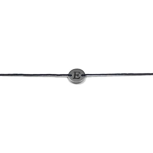 Gravírozott kör medálos zsineg karkötő