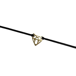 Arany acél róka medálos zsineg karkötő