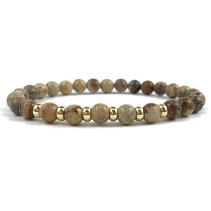 Jáspis arany gyűrűs karkötő