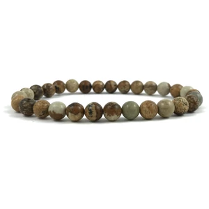 Jáspis 6mm-es férfi gyöngy karkötő