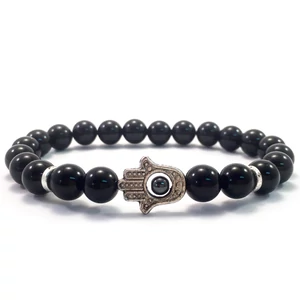 Onyx hamsa bracelet 