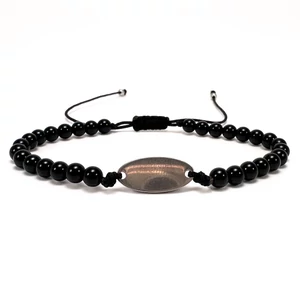 Ónix cord karkötő gravírozható medállal