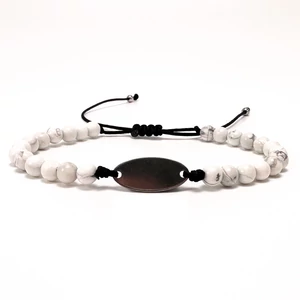 Howlit cord karkötő gravírozható medállal