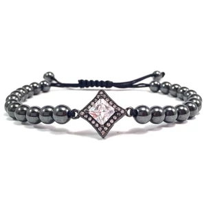Luxury titán köves cord karkötő