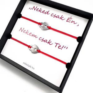 Páros zsineg karkötő lakat medállal több színben