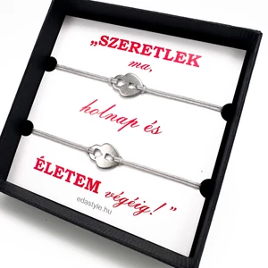 Páros zsineg karkötő lakat medállal több színben