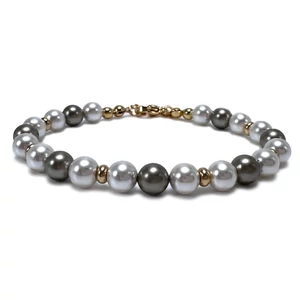 Fehér Szürke gyöngy karkötő