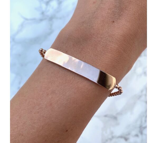 Steel gold bracelet