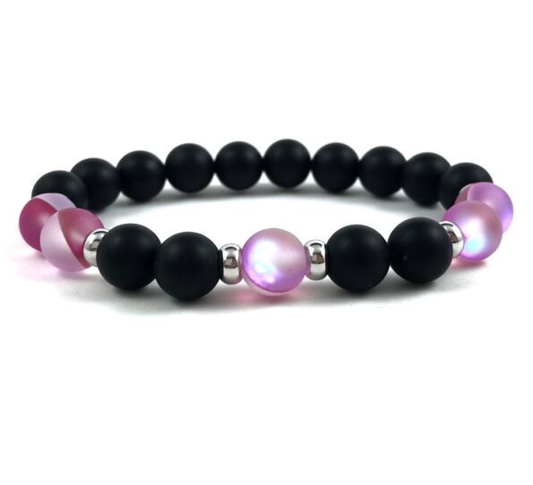 Pink moonstone beats bracelet