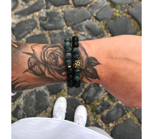 Matte onyx lion bracelet 