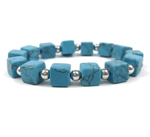 Howlite cube bracelet