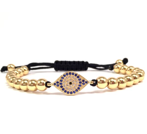Luxury gold eye cord bracelet
