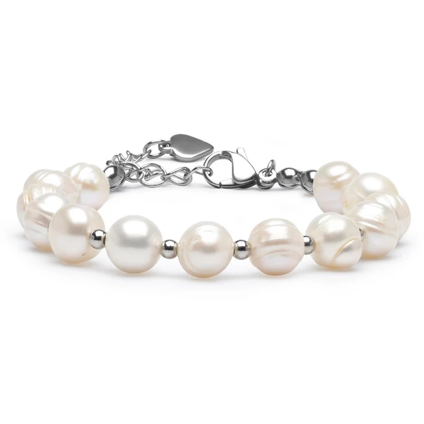 Tenyésztett gyöngy karkötő ezüst