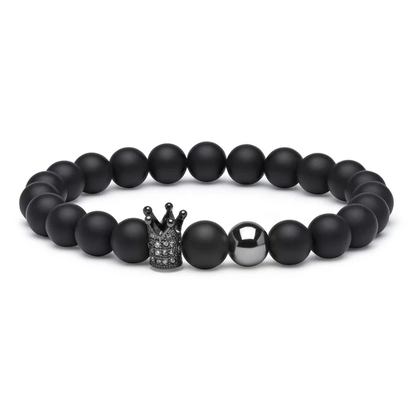 King & Queen Páros Ónix Karkötő - Rose/Gunmetal