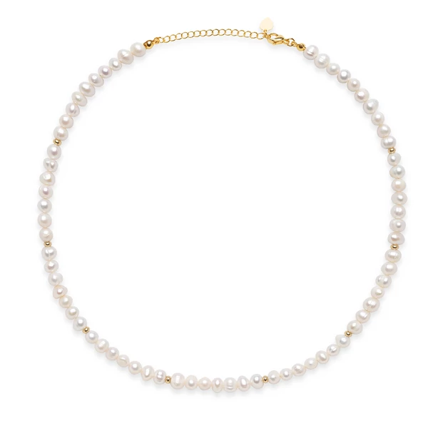Tenyésztett gyöngy lánc arany