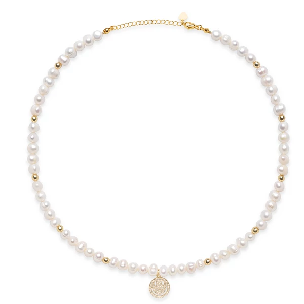 Tenyésztett gyöngy lánc Smile