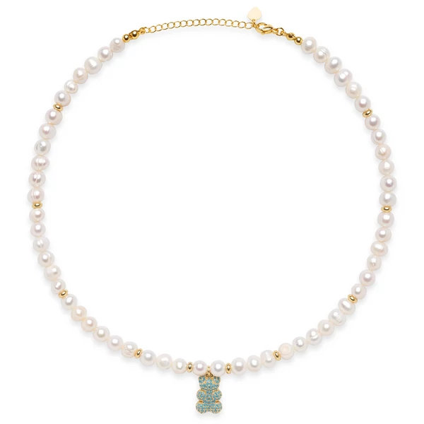 Tenyésztett gyöngy lánc Teddy Kék