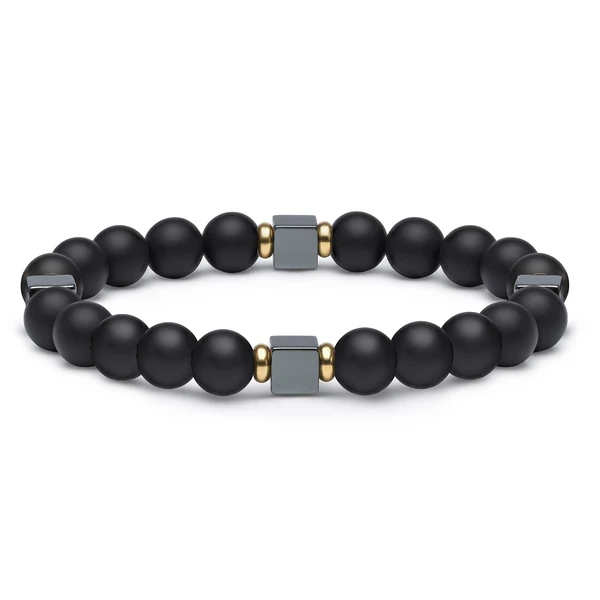 Matt Ónix Hematit Kockaval