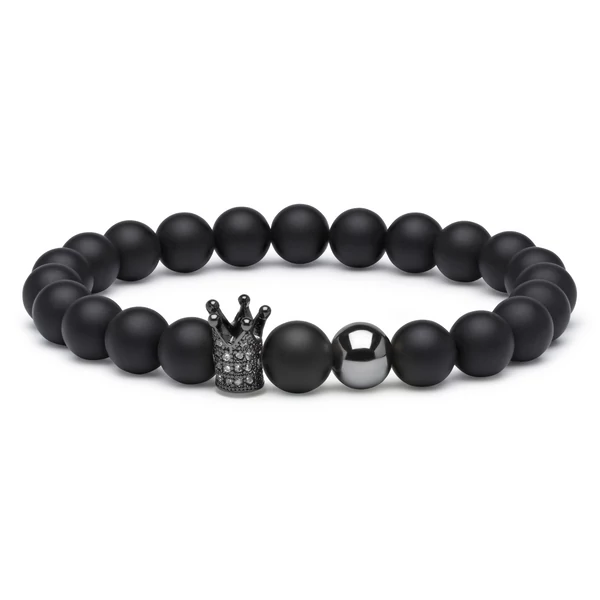 Queen Ónix Karkötő - Hematite