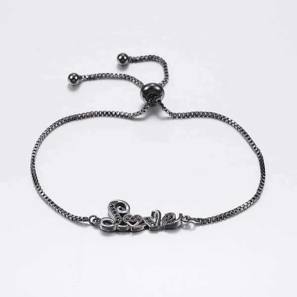 Steel black LOVE bracelet