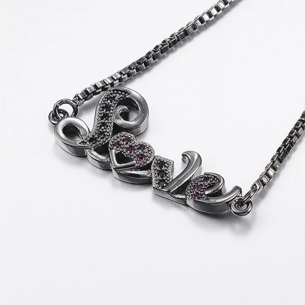 Steel black LOVE bracelet