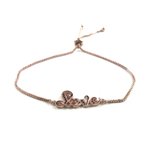 Steel rosegold LOVE bracelet