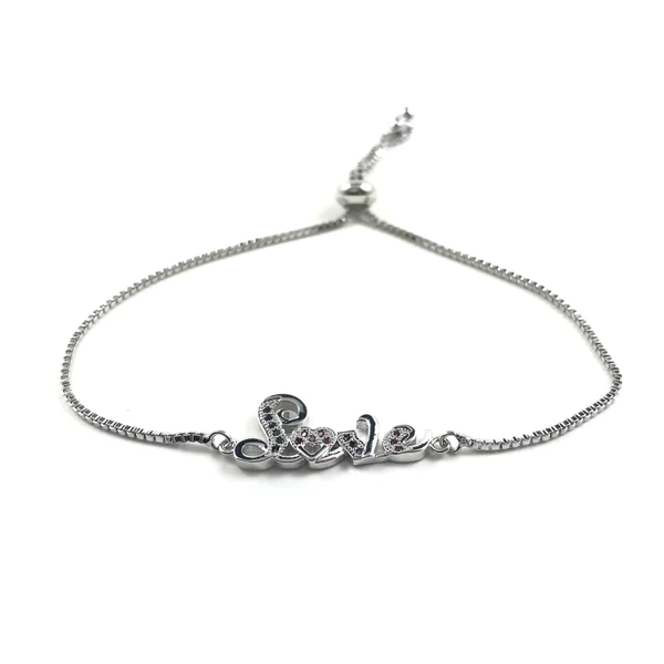 Steel silver LOVE bracelet