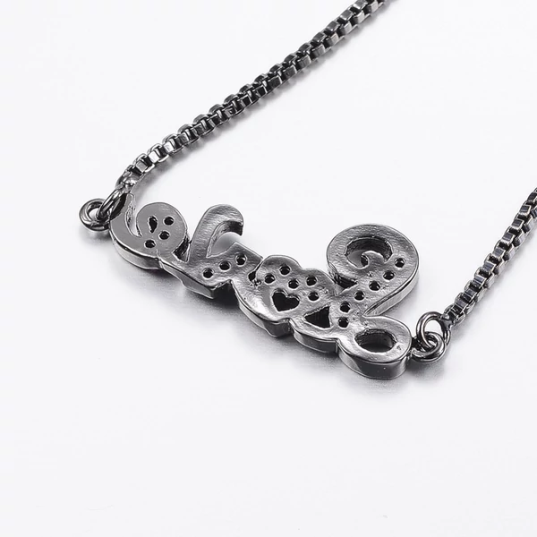 Steel black LOVE bracelet