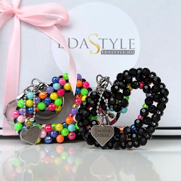 Páros Szív Box Színes - Fekete