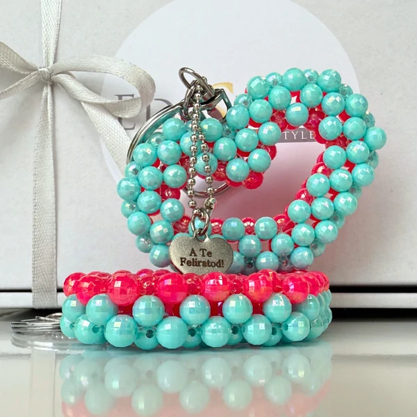 Páros Szív Box Magenta- Türkiz