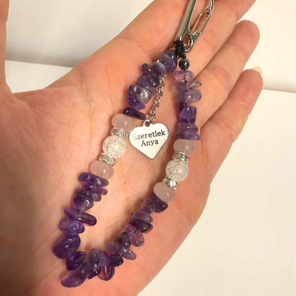 Telefon dísz ametiszt