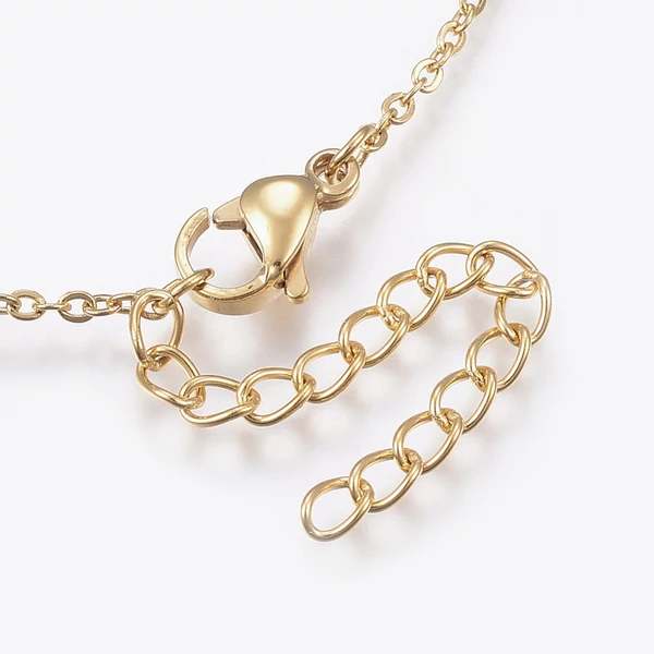 Silver steel necklace with howlite