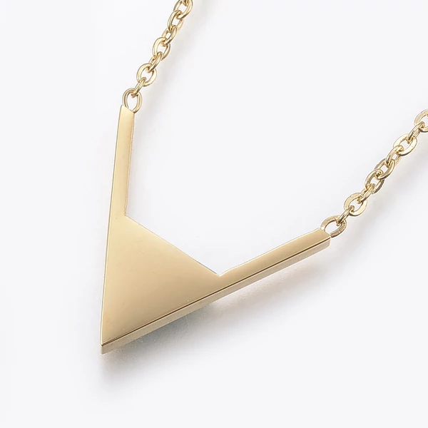 Silver steel necklace with howlite
