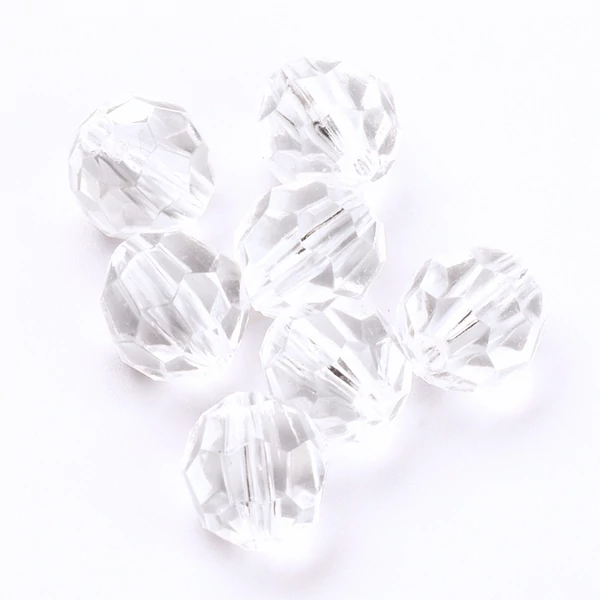 Akril gyöngy 500gr/10mm Crystal