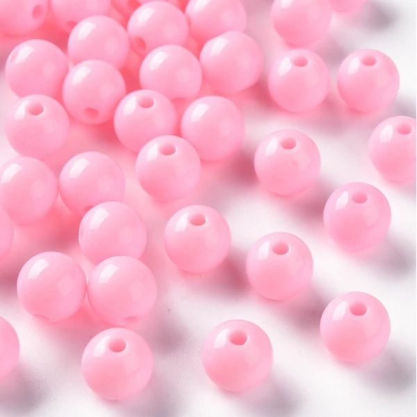 Akril gyöngy 500gr/10mm Rózsaszín pasztel