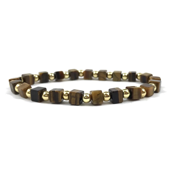 Howlite cube bracelet