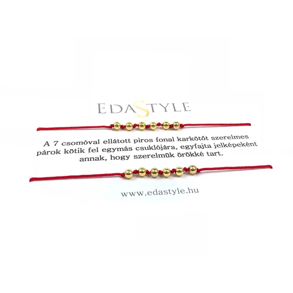 Örök szerelem karkötő arany