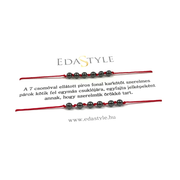 Örök szerelem karkötő hematit
