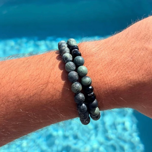 Riva Jáspis Karkötő Green