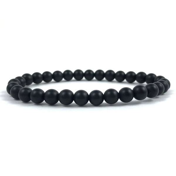 Matt ónix 6mm-es férfi gyöngy karkötő