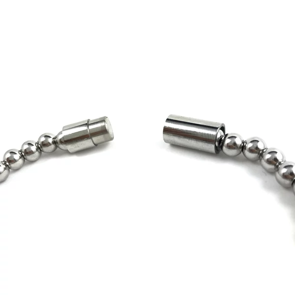 Silver steel anchor bracelet 