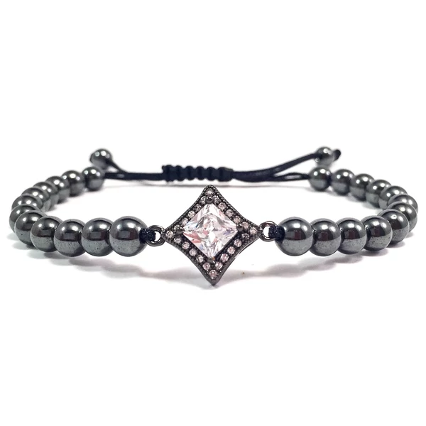 Luxury titán köves cord karkötő