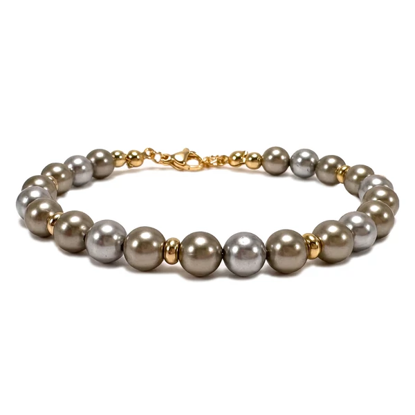 Szürke Khaki gyöngy karkötő